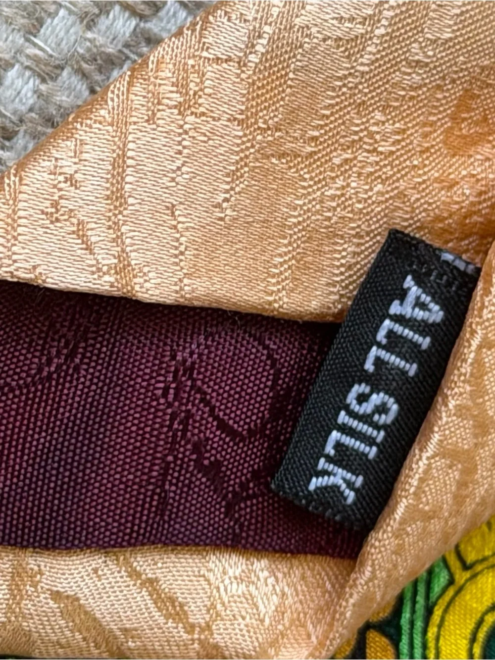 Rush Limbaugh Patchwork Melon Silk Tie